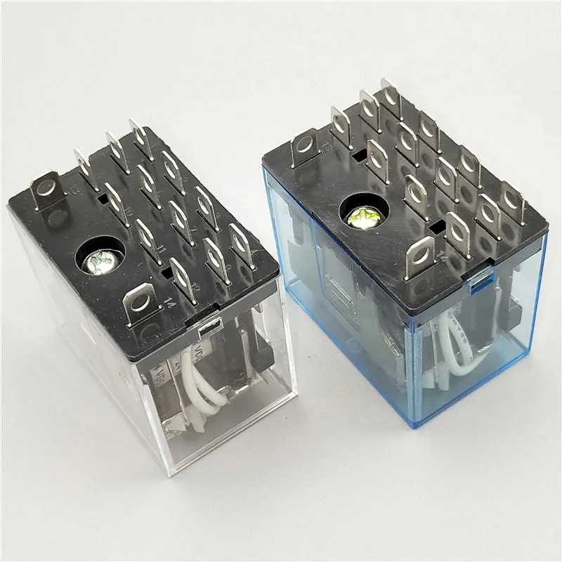 

1Pc LY4NJ HH64P Mini Relay P143 14 Pin 10A With LED Intermediate Relay 12VDC 24VDC 220V 10A general purpose switching relay