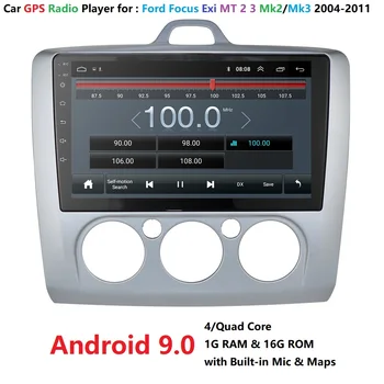 

9''Android 9.0 Car Radio For ford focus EXI MT 2 3 Mk2 2004 2005 2006 2007 2008 2009-2011 2Din GPS Multimedia Player 4G WIFI USB