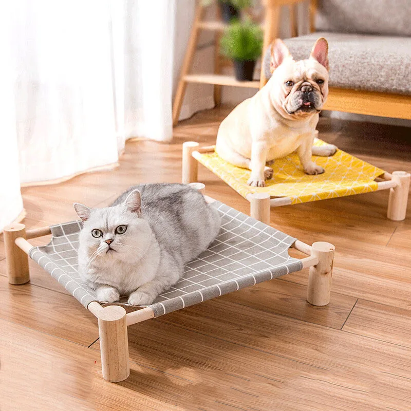 

Cat Hammock Bed Elevated Dog Bed Indoor Outdoor Pet Sleeping Bed for Puppy Cats Detachable Dog Cot Pet Supplies