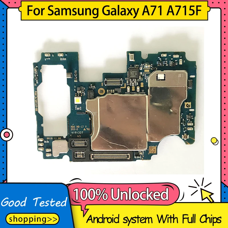 100% разблокированная материнская плата для Samsung Galaxy A71 A715F с полными чипами|Антенны мобильных телефонов| |