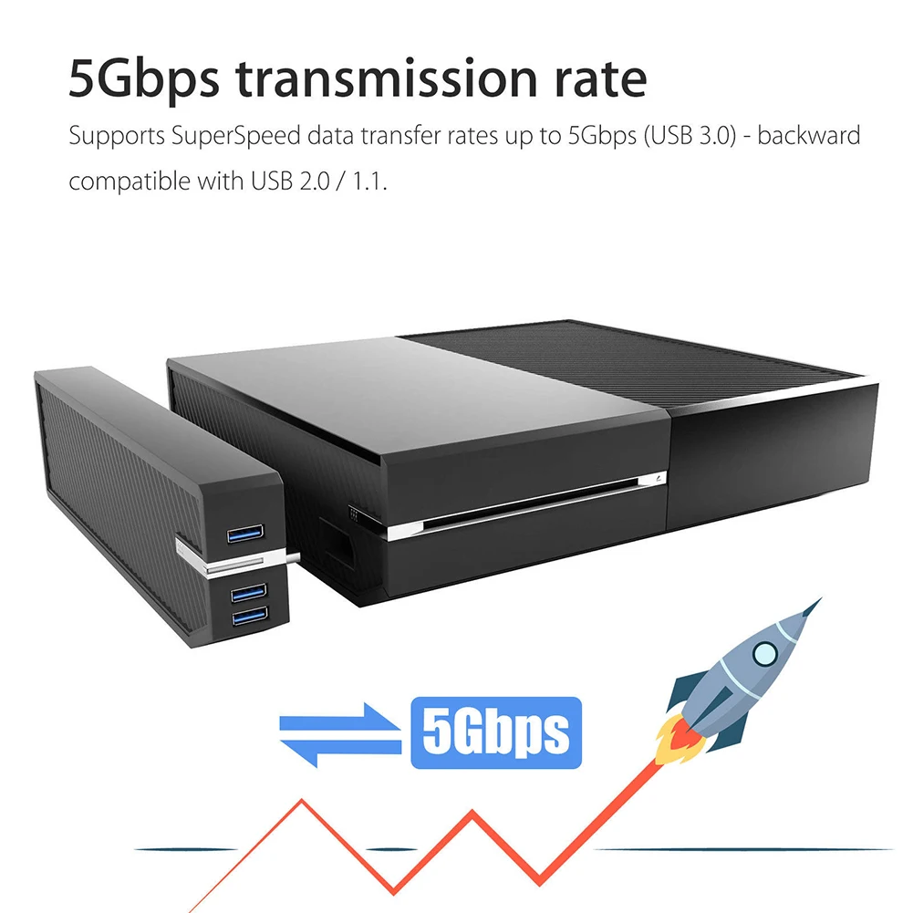  Unidad de disco duro externa USB3.0 adaptador de banco de datos de memoria de expansión hub adaptad