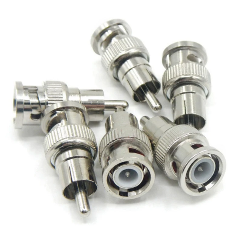 

5 pcs/set BNC Male to RCA Male Coax Connector Adapter Cable Coupler for CCTV Camera