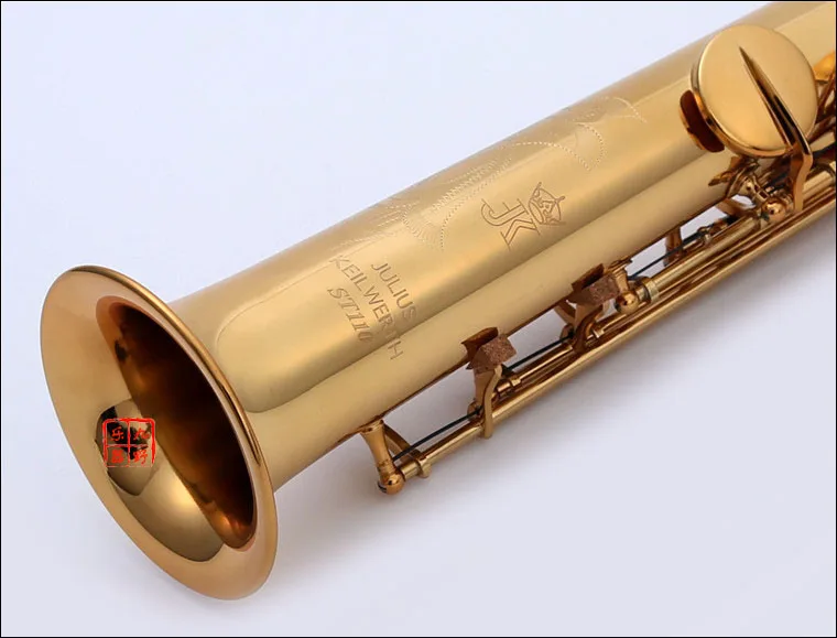 Germany Keilwerth ST110 Soprano Straight Tube Saxophone Brass Gold Lacquer B Tune Sax With Mouthpiece Professional Instrument