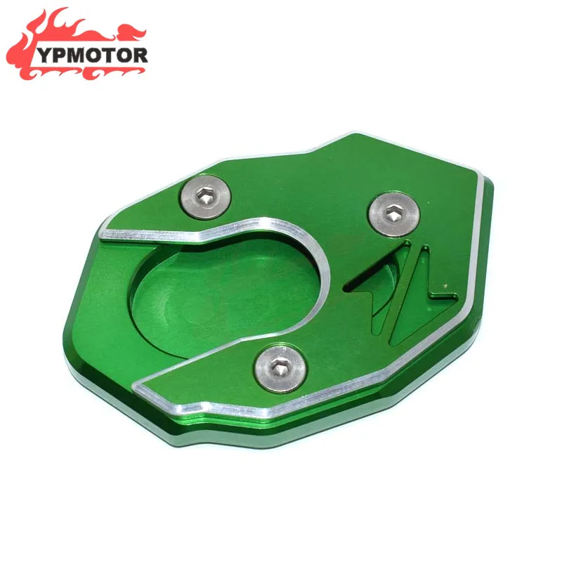 Sport Bike CNC Edge Cut Kickstand Extension Enlarger Pad For Kawasaki Z900 Z900RS Z1000SX Z650