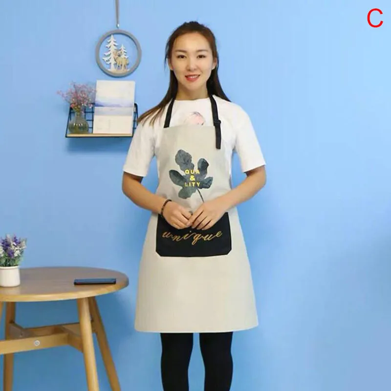 Nordic Style Cooking Kitchen Apron For Woman Men Chef Waiter Cafe Shop BBQ Hairdresser Aprons Bibs Kitchen Accessory