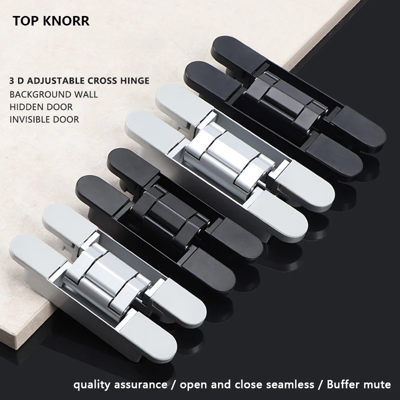 TOPKONRR Hinged Door Hinged Furniture Fittings Hidden Wooden Door Folding Adjustable Hidden Form Bearing Capacity Of40 80Kg Door Hinges