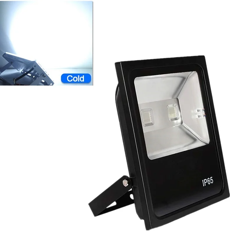 White TONGDAYTECH AC85-265V Светодиодный прожектор светильник 10W 30W 100 Вт отражатель светодиодный прожектор светильник Водонепроницаемый IP65 светодиодный уличный светильник для улицы освещение для сада - Испускаемый цвет: White