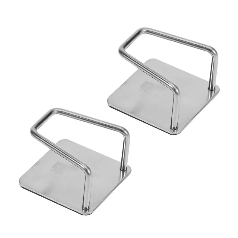 

2pcs Wall Hooks Stainless Steel Durable Heavy Duty Adhesive Towel Hooks for Bath Home Kitchen Bedroom