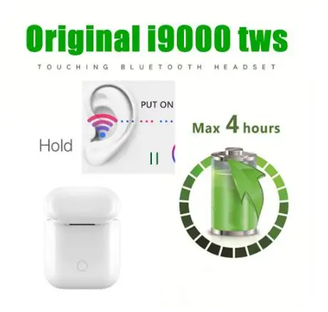 Оригинальные наушники i9000 TWS Air2, беспроводная гарнитура Bluetooth, спортивные наушники, стерео наушники для всех мобильных телефонов - Цвет: i9000tws