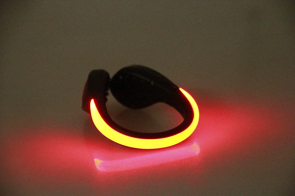 orange LED Luminous Shoe Clip Outdoor Bicycle LED Luminous Night Running Shoe Safety Clips Cycling Sports Warning Light Safety - Цвет: orange