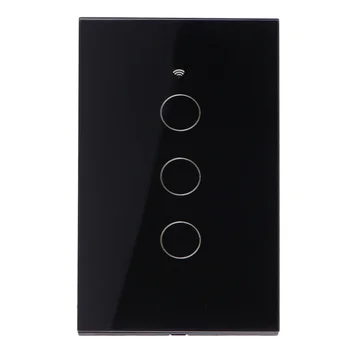 

AC110~250V Wireless Wall Touch Sensitive Switch Remote Control Wireless LED Light Smart Touch Screen Switch Compatible for Alex