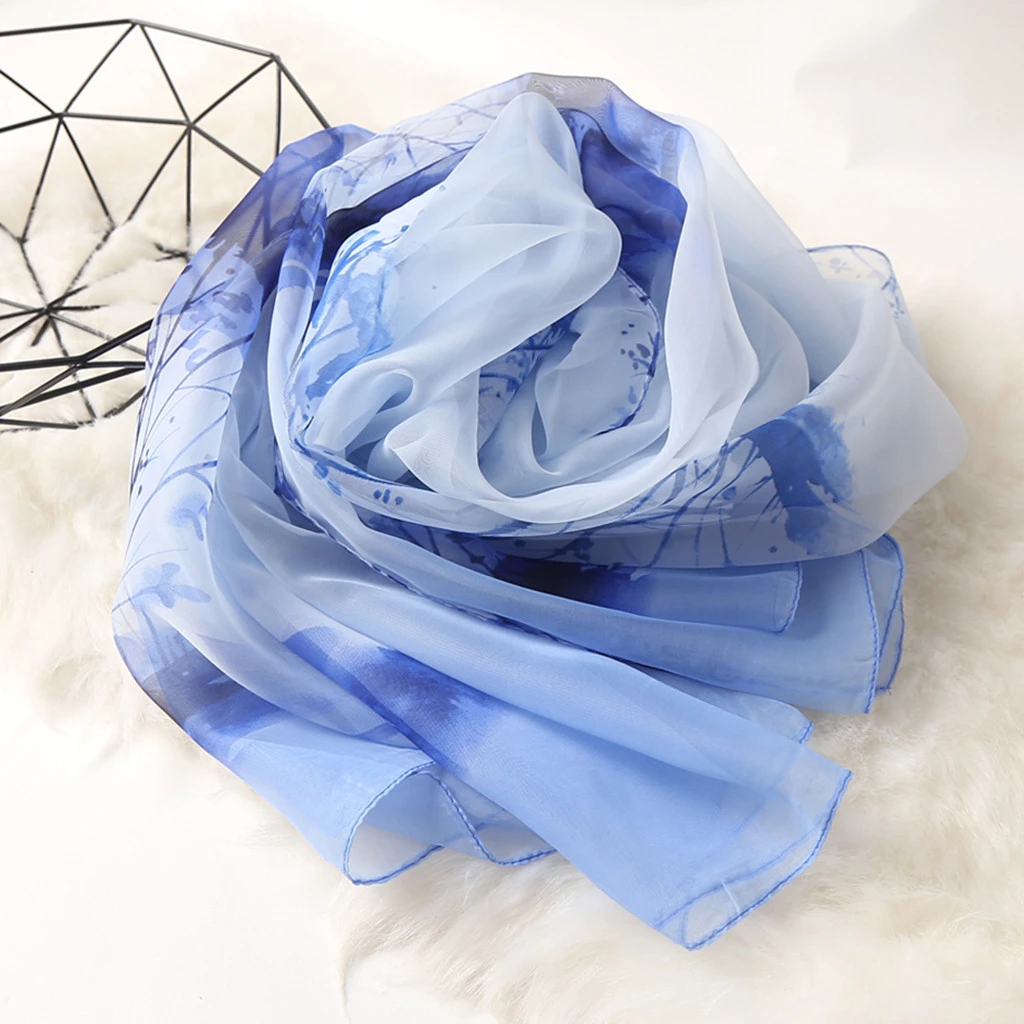2019 New Women Fashion Spring Autumn Silk Scarfs Square Polyester Scarves Print Flowers Shawl Summer Shawls Hijabs 919