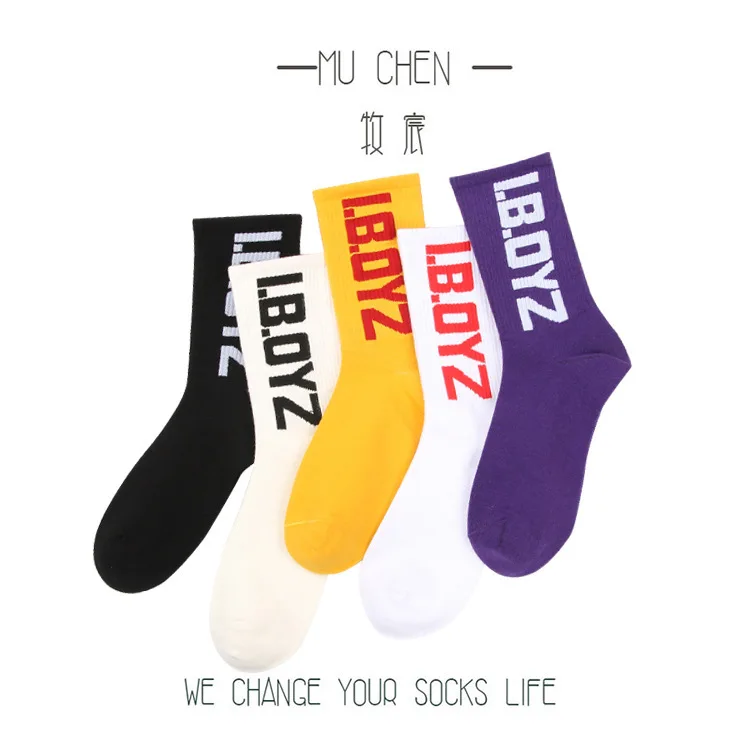 Забавные корейские уличные носки для скейтеров с надписью Halajuku в стиле хип-хоп, чулочно-носочные изделия высокого качества, черные и белые повседневные хлопковые короткие зимние носки