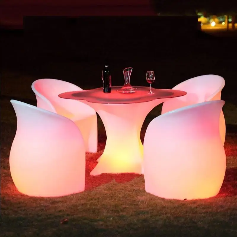LED Rechargeable lilluminated Leisure Chair Armchair glowing led bar chair Living Room Furniture bar disco Salon supplies
