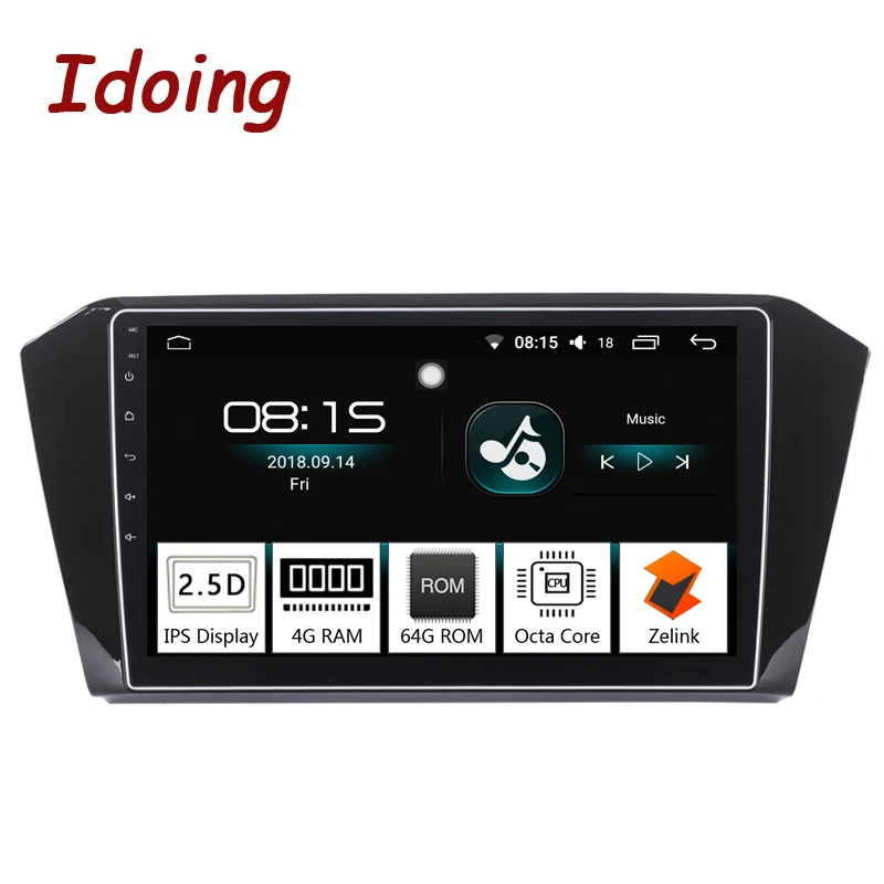 Автомобильный мультимедийный плеер Idoing 10 2 дюйма 8 ядер Android 0 радио для VW PASSAT B8 4 Гб