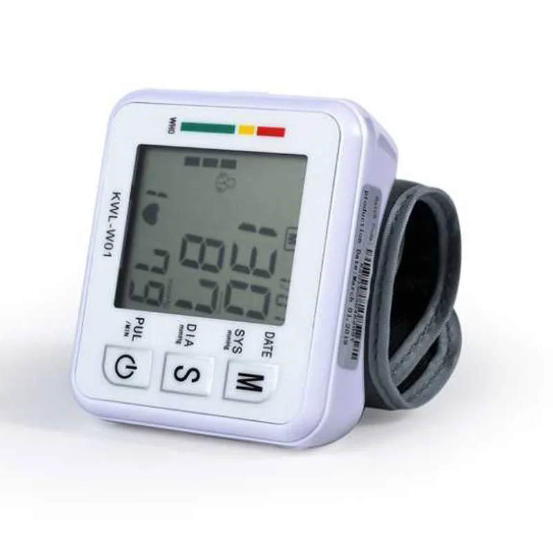 Монитор Сфигмоманометр, автоматический цифровой измеритель артериального давления на запястье, пульсометр, тонометр, пульсометр