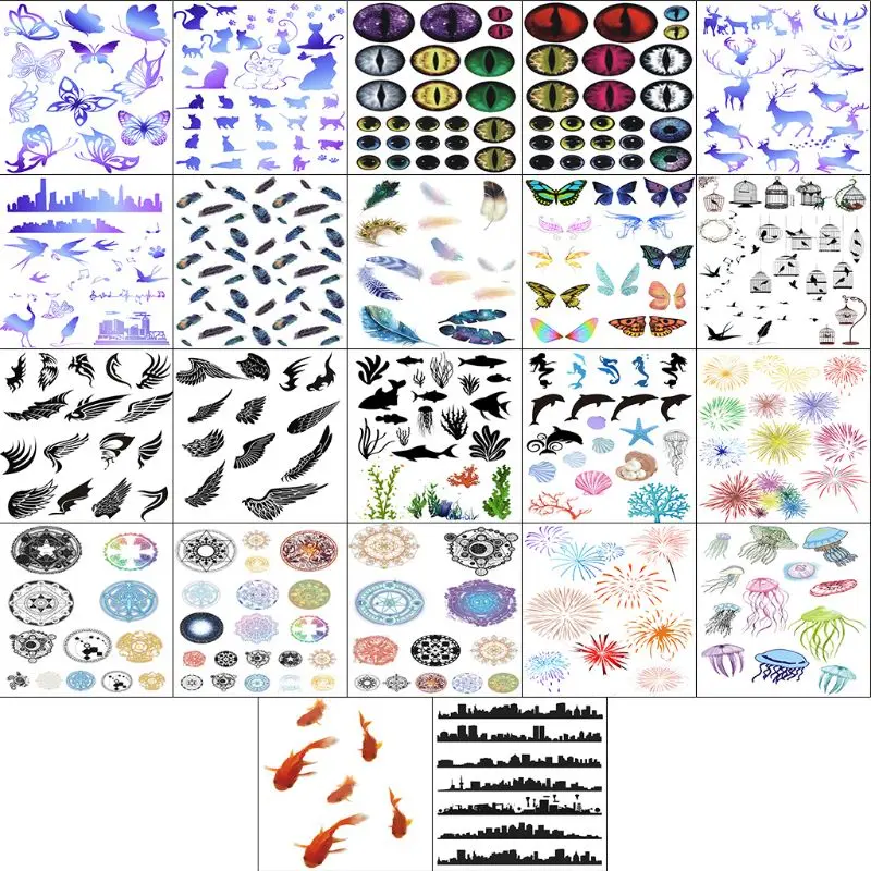 

DIY Crystal Epoxy Filler Jewelry Making 3D Small Fish Butterfly Feather Sticker Handmade Three-dimensional Stickers