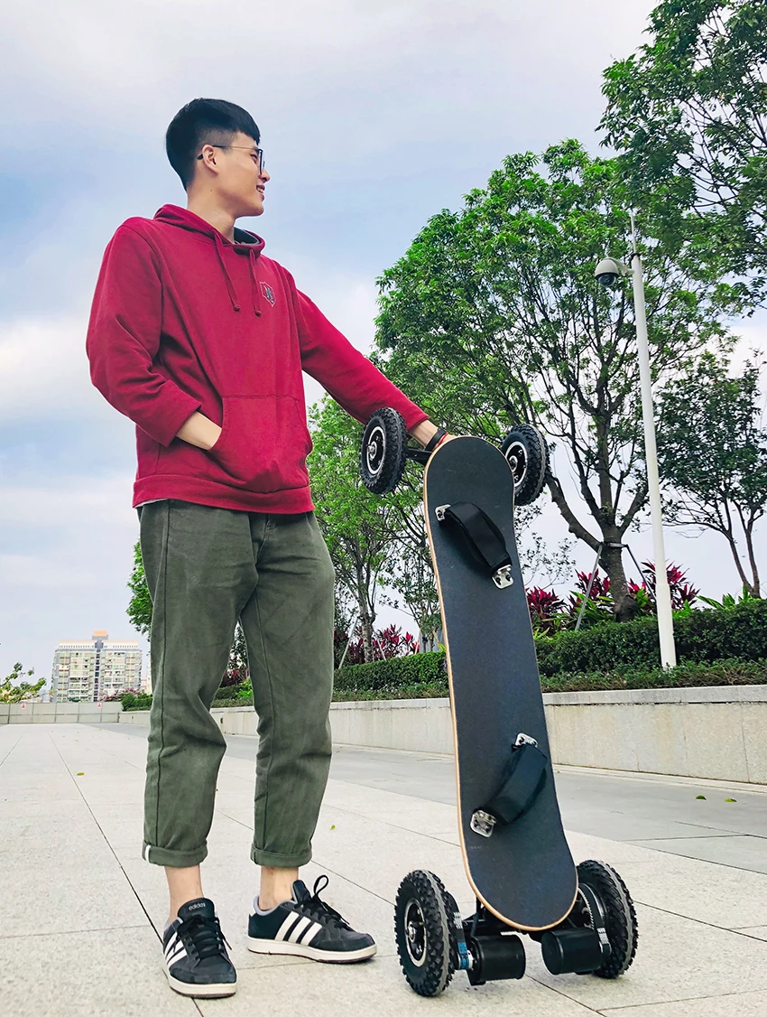 Электрический скутер 4 колеса электрический скейтборд Лонгборд Boosted board E-Scooter Ховерборд деревянная доска двойной мотор 1200 Вт Мощность