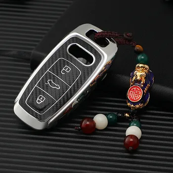 

Car key case for audi a3 8p 8v a4 b7 b8 b5 b9 a1 a5 q7 q5 a6 4f c6 c5 c7 c4 tt q3 s3 a7 a8 100 c4 tt 8n auto holder shell cover