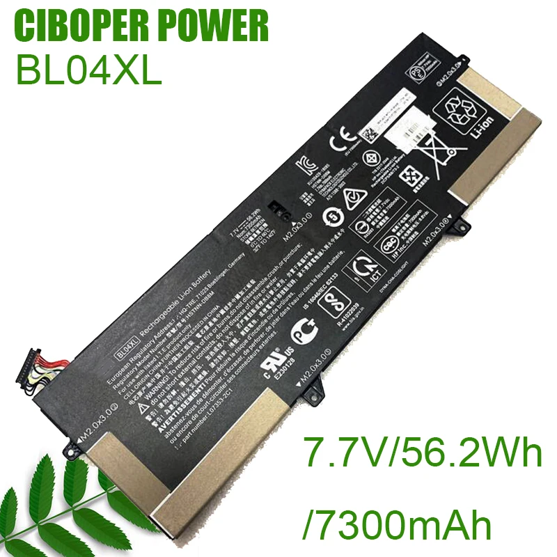 

CP Genuine Battery BL04056XL BL04XL HSTNN-DB8M HSTNNUB7N L07041-855 7300mAh/56.2Wh For EliteBook X360 1040 G5 G6 SeriesNotebook.
