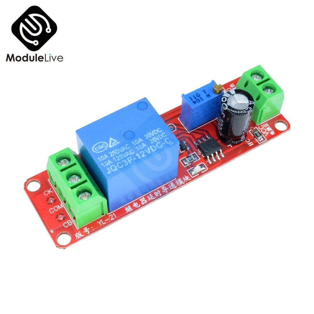 NE555 DC 12V Delay relay shield Timer Switch Adjustable Module 0 to 10 Second 