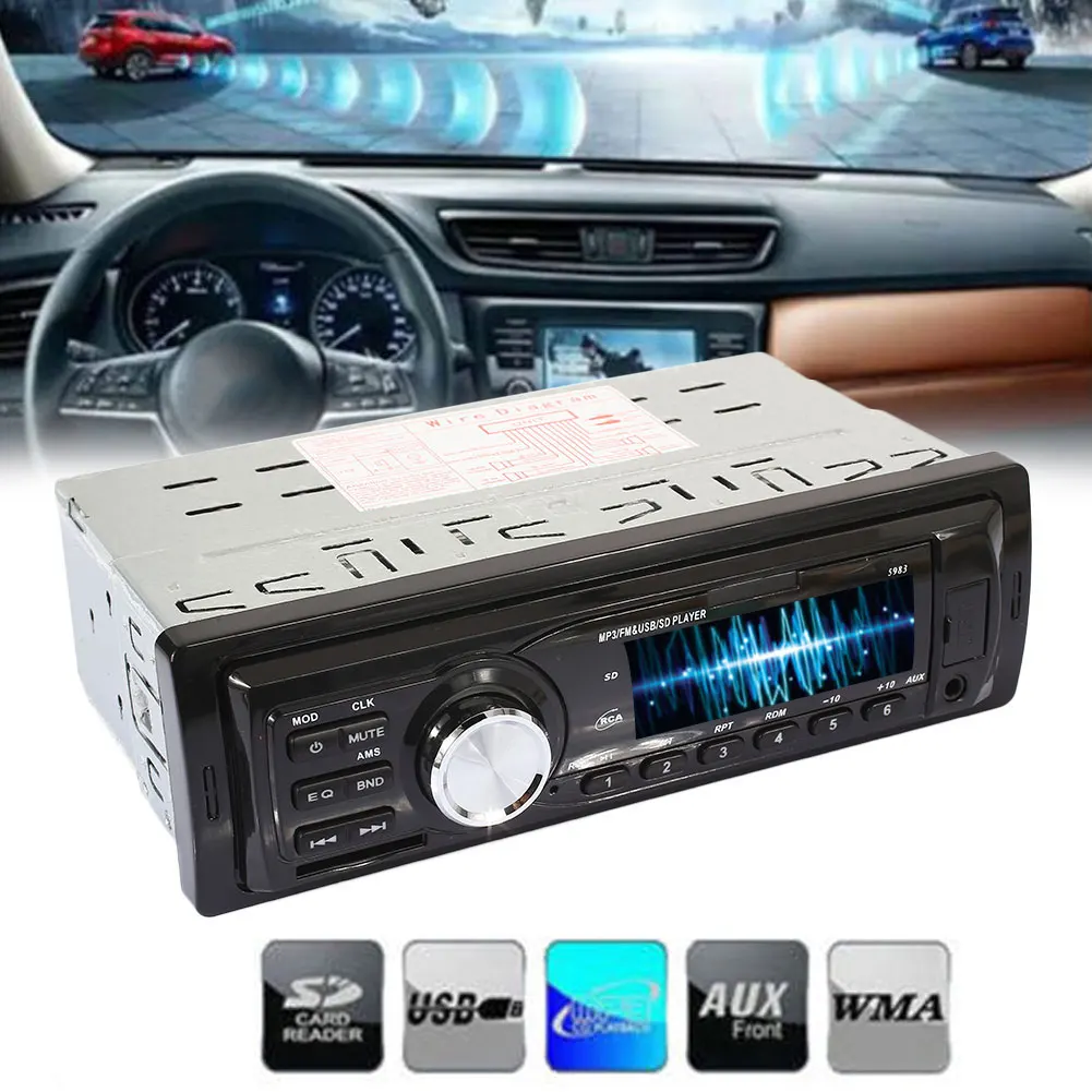 Черный MP3 плеер Автомобильный радиоприемник салона автомобиля MP3