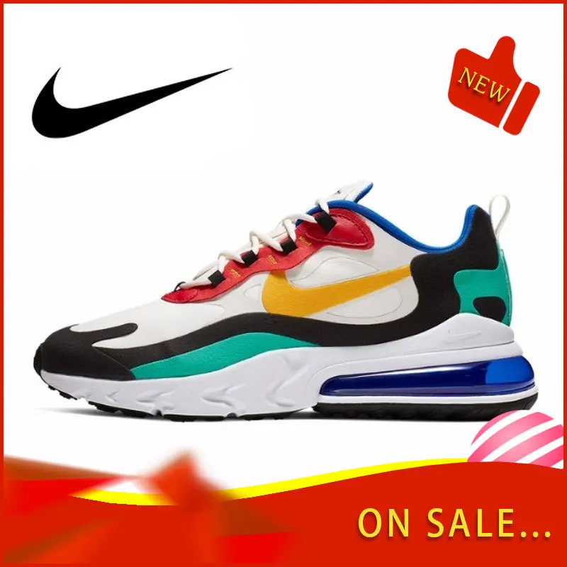 Продажа Оригинальный Nike Оригинальные кроссовки Air Max 270 реакции мужские кроссовки модные уличные цветная Спортивная дышащая обувь 2019 Новый AO4971 002