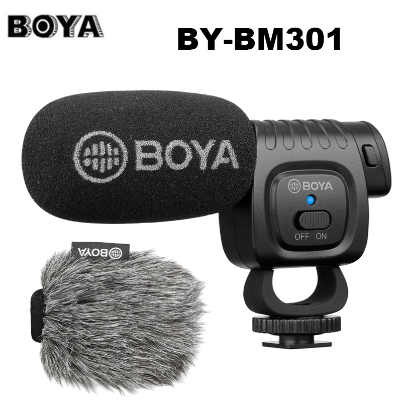 

BOYA BY-BM3011 On Camera Cardioid Condenser Microphone Audio Video Mic for Canon Nikon DSLR PC Smartphone Live Streaming Vlog