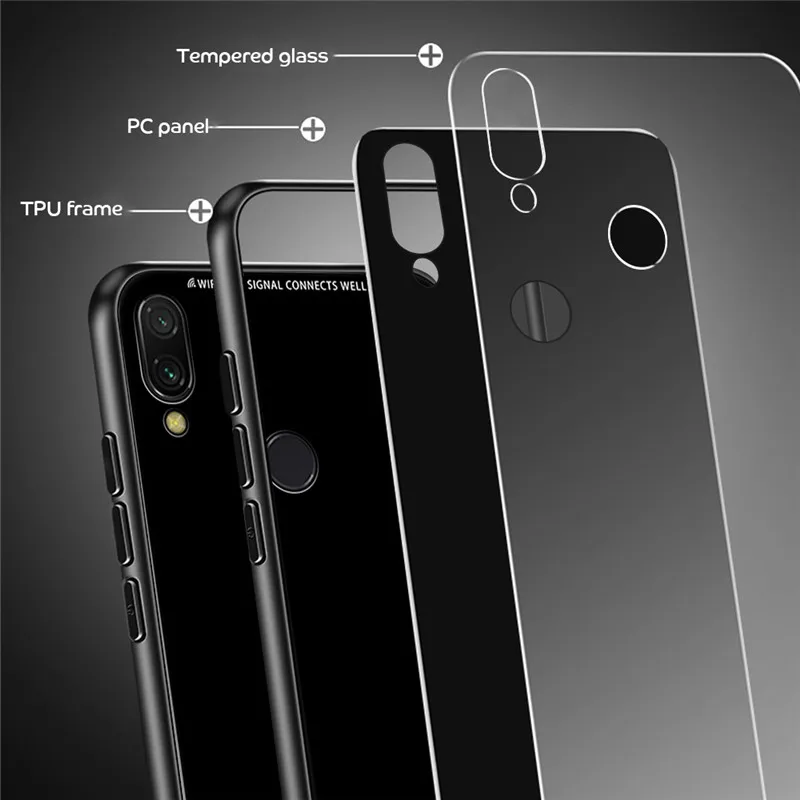 Tempered Glass Case For Xiaomi Redmi Note 7 5 6 K20 Pro 7A Luxury Tempered Glass Case Phone Cover For Xiaomi Mi 9 9 SE Coque (20)