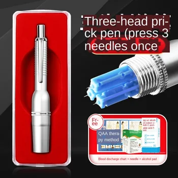 

Three Head Blood Collection Needle Pen Pricking Blood, Acupuncture Collaterals, Removing Blood Stasis and Cupping At One Time