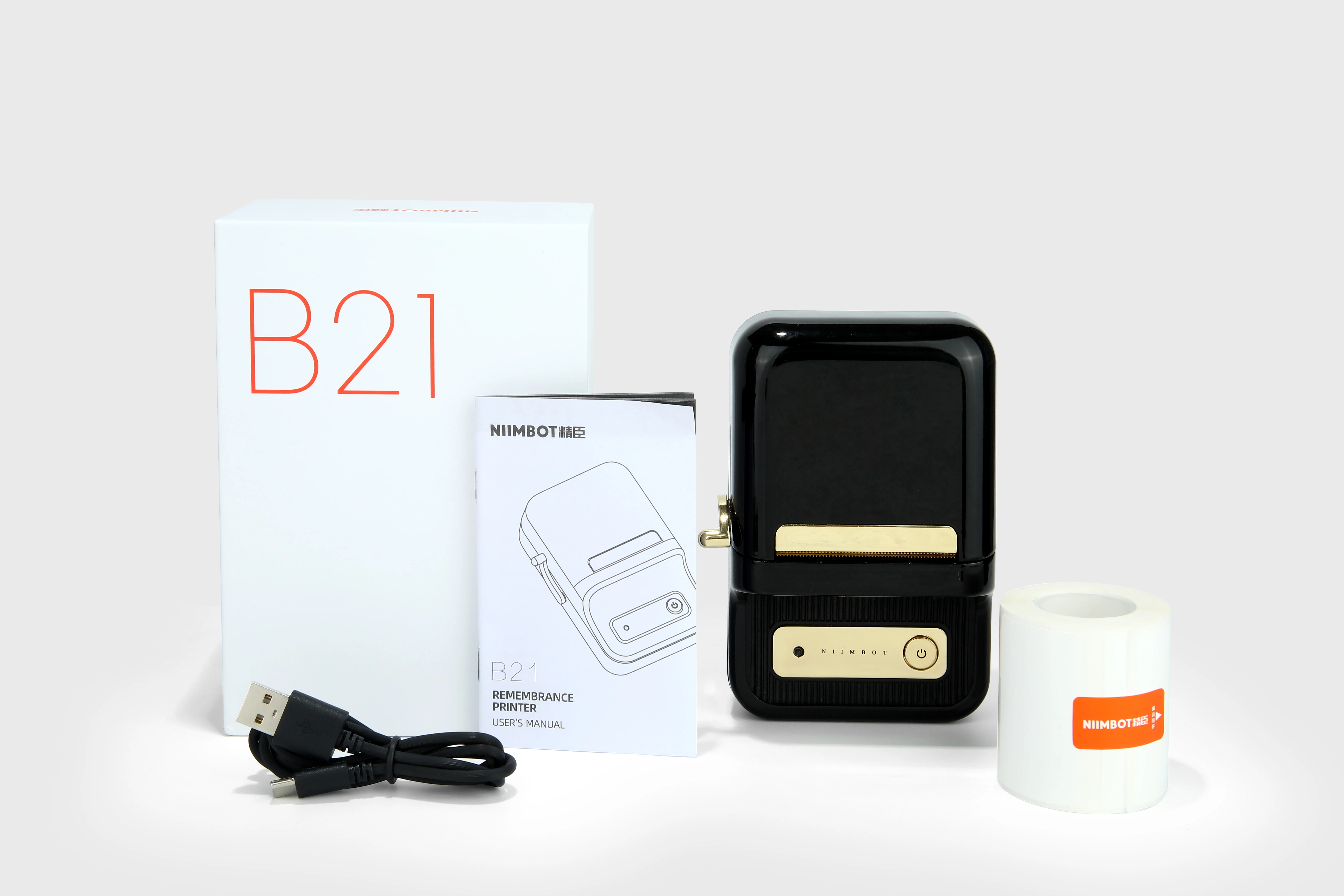 Niimbot B21 Thermal Wireless Label Printer Sticker Mini Barcode Bluetooth Protable Pocket Bar Code Price Tag Printers Free APP mini bluetooth photo printer Printers