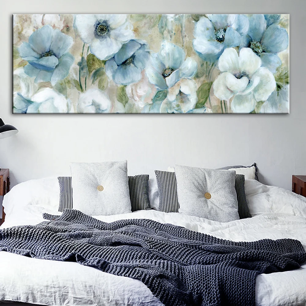 Large Watercolor white flowers 5d diy Diamond painting mosaic Diamond Embroidery full round square drill rhinestones painting, 2