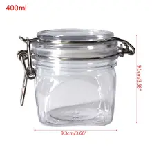 400 мл 400 мл пластиковая квадратная банка для хранения с герметичной крышкой кухонный пищевой контейнер посуда для хранения косметики