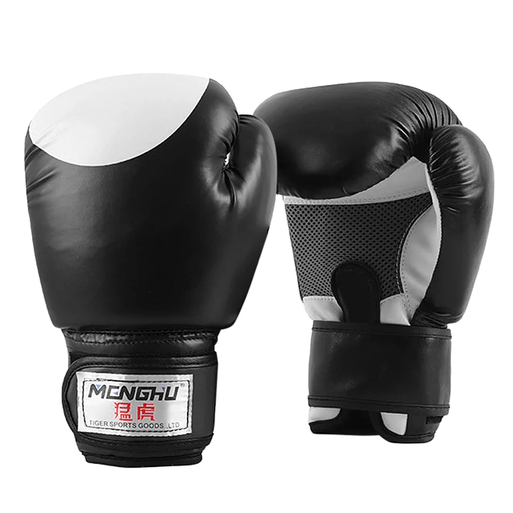 Real Leather Boxing Gloves Muay Thai Punch Bag Glove MMA Training Kickboxing 