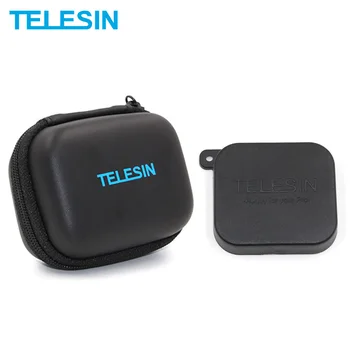 

TELESIN Black Mini Portable Protective Bag + Lens Cover Cap Camera Case Carrying Storage Box for GoPro Hero 7 Hero 6 Hero 5