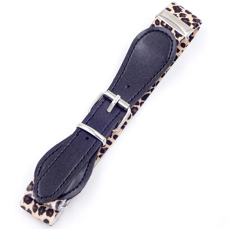 Women Belt New Students Hollow Big Holes High Quality Belt Fashion Casual Alloy Pin Buckle Women Cowboy Pants Belt - Цвет: Leopard