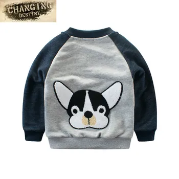 

3-7 Years Children's Autumn Coat Baby Velvet Padded Jacket Infant Winter Jacket Puppy Cartoon Costume