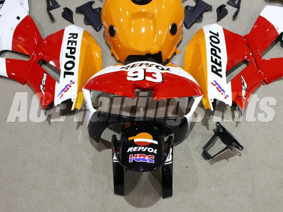 Инъекций ABS Полный комплект обтекателя подходит для Honda CBR600RR 13, 14, 15, 16, 17, F5 2013 Обтекатели repsol 93 Горячая