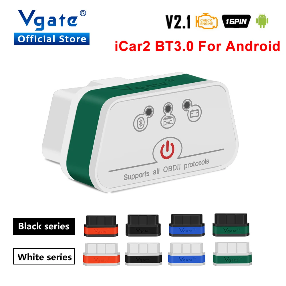 Vgate iCar2 ELM327 v2.1 car Diagnostic Wireless OBD 2 OBD2 Elm 327 for Android/IOS Auto Scanner Tool odb2 Scaner Code reader | Автомобили