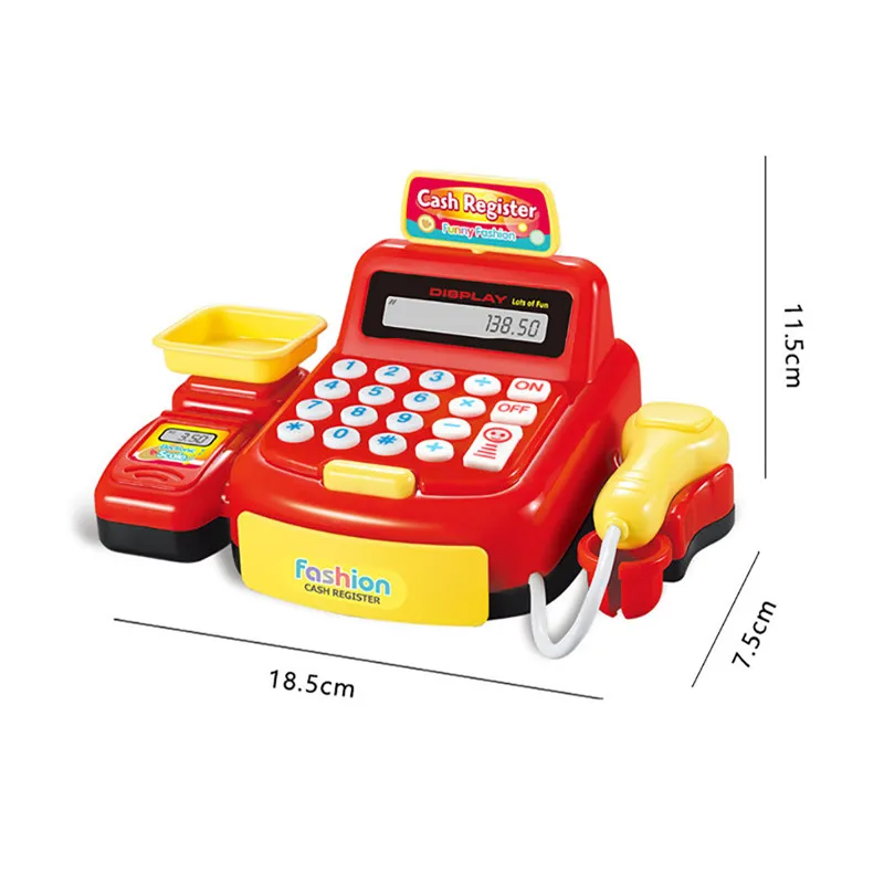Cash register toy set Kids Pretend Toys Simulation Cash Shopping Cashier Role Play Game Set juguetes #4O21 (1)