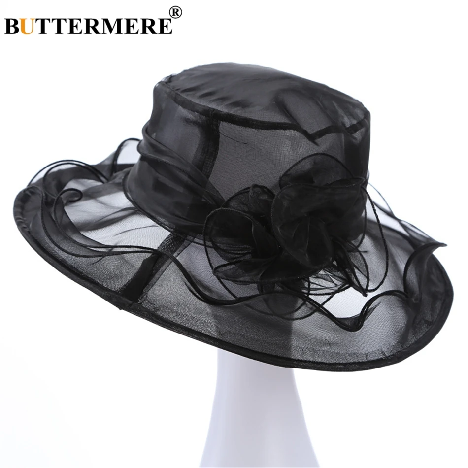 Женская пляжная шляпа из органзы с желтым цветком|Женские пляжные шляпы| |