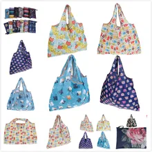 1 шт., женская складная сумка из ткани Оксфорд, многоразовая сумка для продуктов с фруктами, мультяшная женская сумка-тоут, сумка для покупок, перерабатываемая сумка для организации