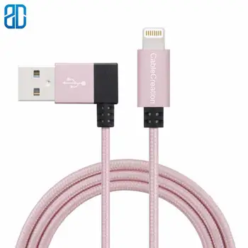 

Left Angle Lightning to USB Cable, 4 Feet MFi Certified Data Sync Charge Cable Compatible with iPhone X, 8, 8 Plus, 7, 7 Plus