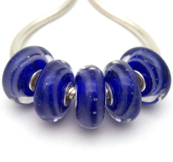 

JGWGT 2172 5X 100% Authenticity S925 Sterling Silver Beads Murano Glass beads Fit European Charms Bracelet diy jewelry Lampwork