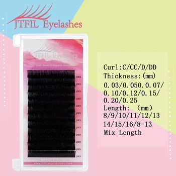 

Mink eyelashes extension individuals eyelashes extensions wimper super soft all size 1pc/lot C/CC/D/DD Curl JTFIL eyelashes