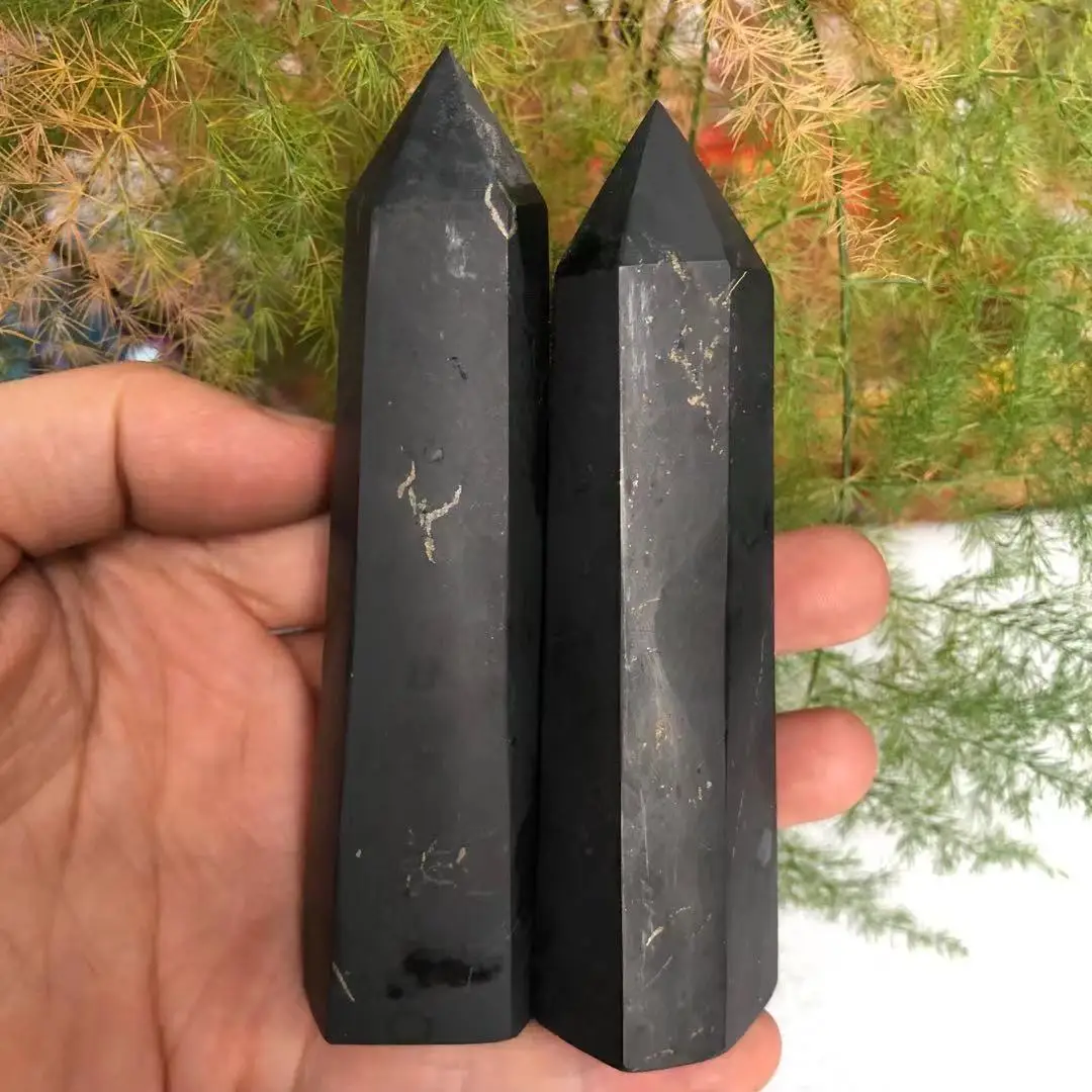 

Высокое качество Shungite точечный исцеляющий Кристалл Камень гипографит башня для домашнего декора