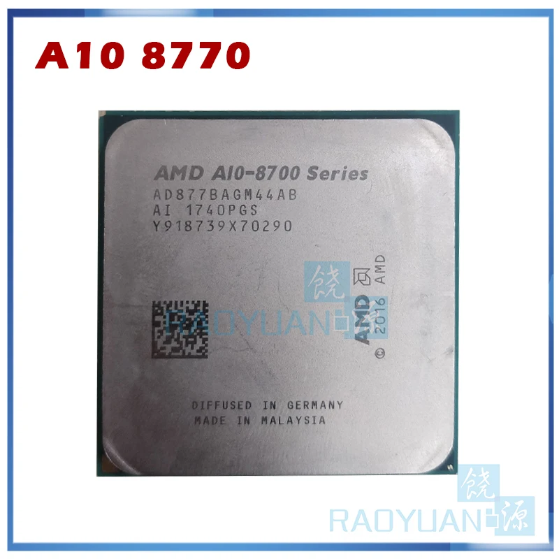 AMD A10 Series 8700 8770 3 5 ГГц четырехъядерный процессор 65 Вт AD877BAGM44AB разъем AM4|Процессоры| |