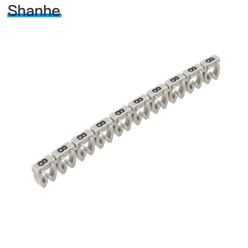 0-9 4мм2 арабские цифры M Тип CAT 6 клип сети Ethernet провода номер этикетки трубки Кабель маркер - Цвет: 8