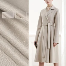 Роскошное Качество 155 см в ширину 680-700 г/м Вес двусторонний волнистые теплые детские джинсы с кашемиром серое длинное пальто Верхняя одежда ткань E1168