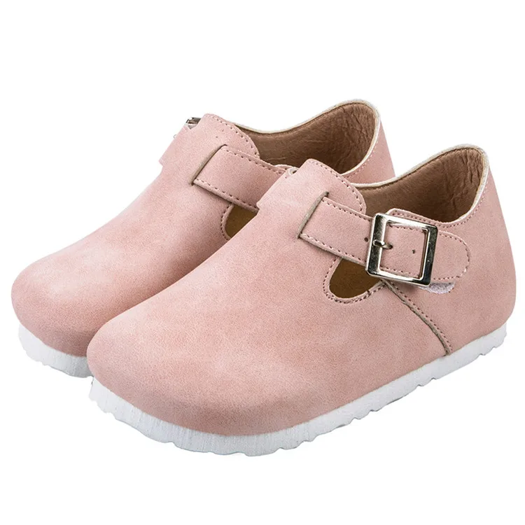 KINE PANDA/детская обувь для девочек; пробковая обувь на плоской подошве; детская обувь для мальчиков и девочек 1, 3, 5, 7, 9 лет; обувь для детей младшего школьного возраста - Цвет: Розовый